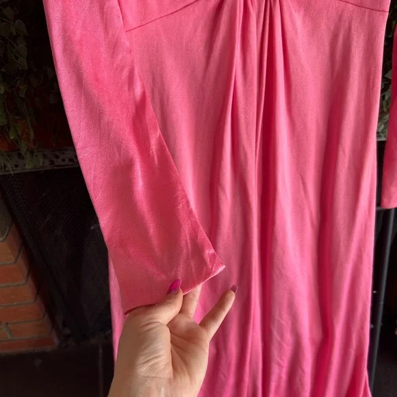 Vintage hot pink maxi dress - Picture 6 of 8